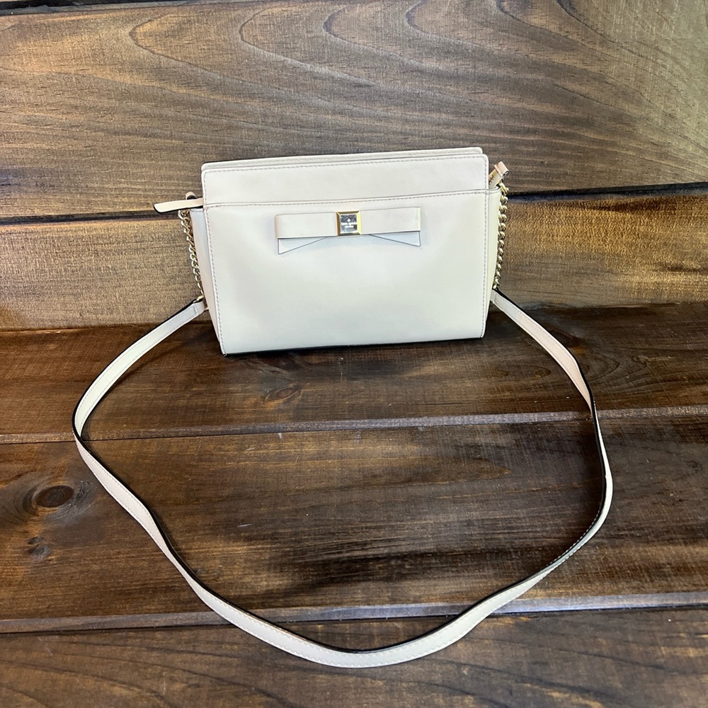 Kate Spade Montford Park Smooth Angelica Cream Leather Crossbody Bag